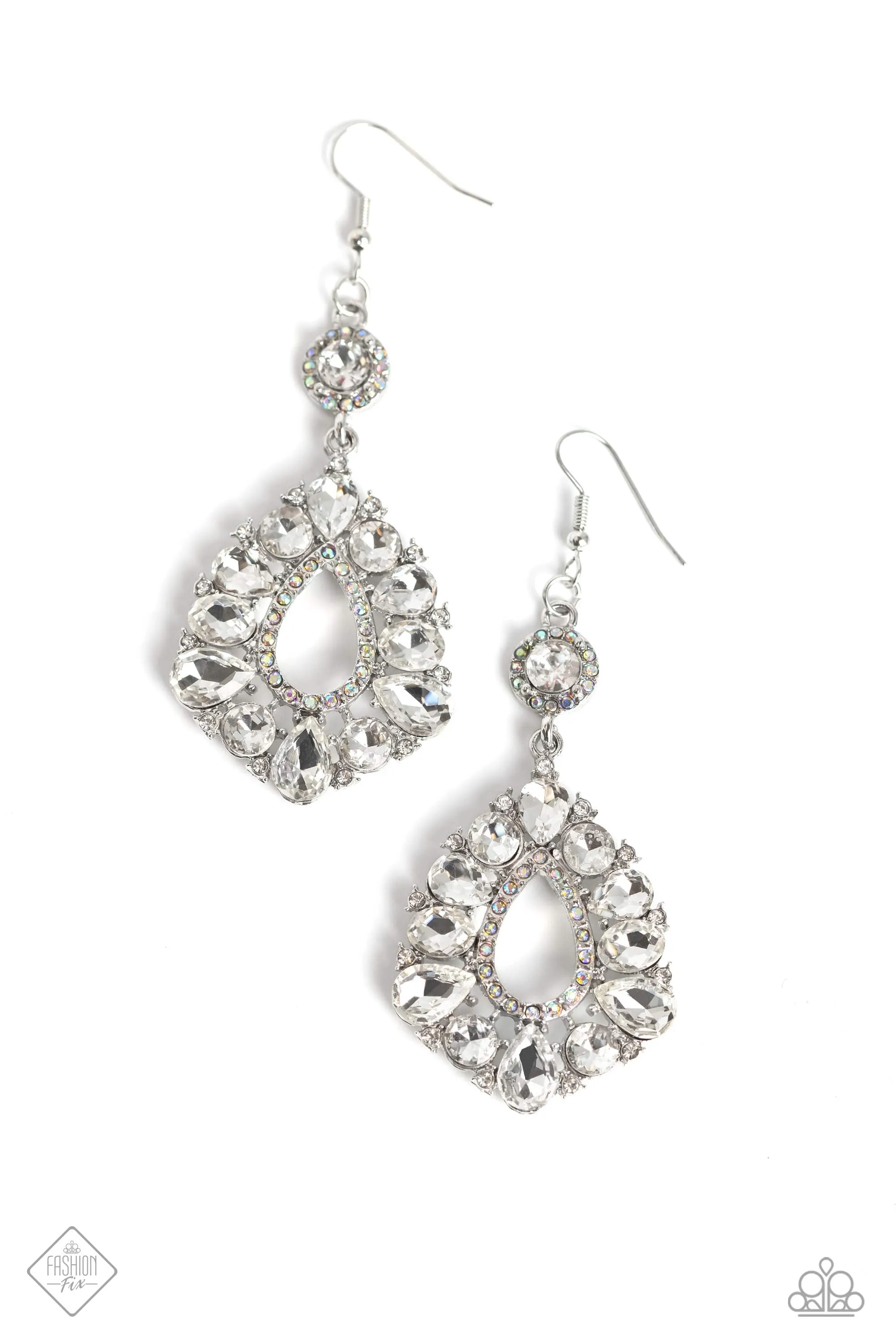 Paparazzi Happily Ever Exquisite White Fashion Fix Earrings