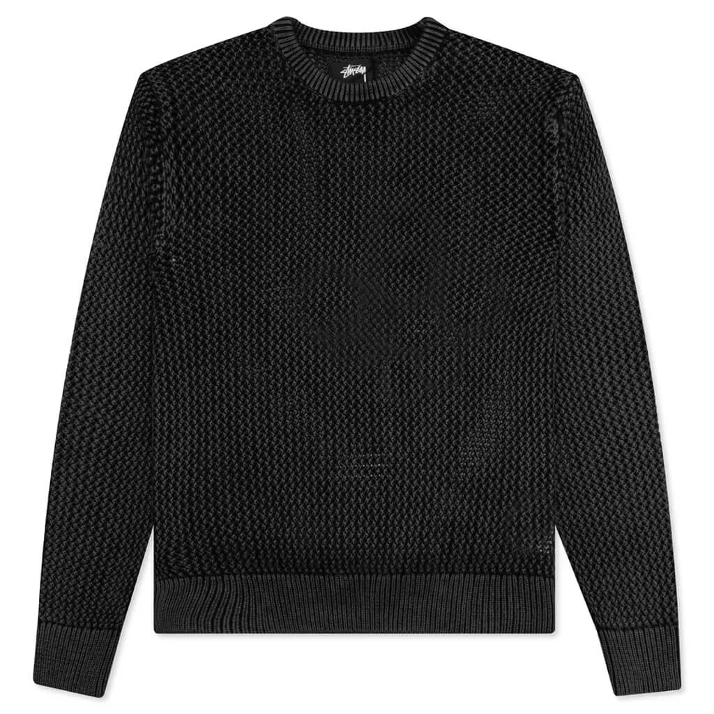 Pigment Dyed Loose Gauge Sweater - Black