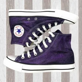 Purple Glitter Hi Top Converse