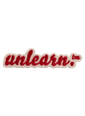 Red unlearn. Embroidered Patch