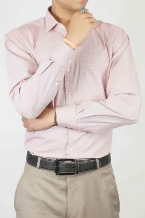 Red White Checkered Formal Shirt