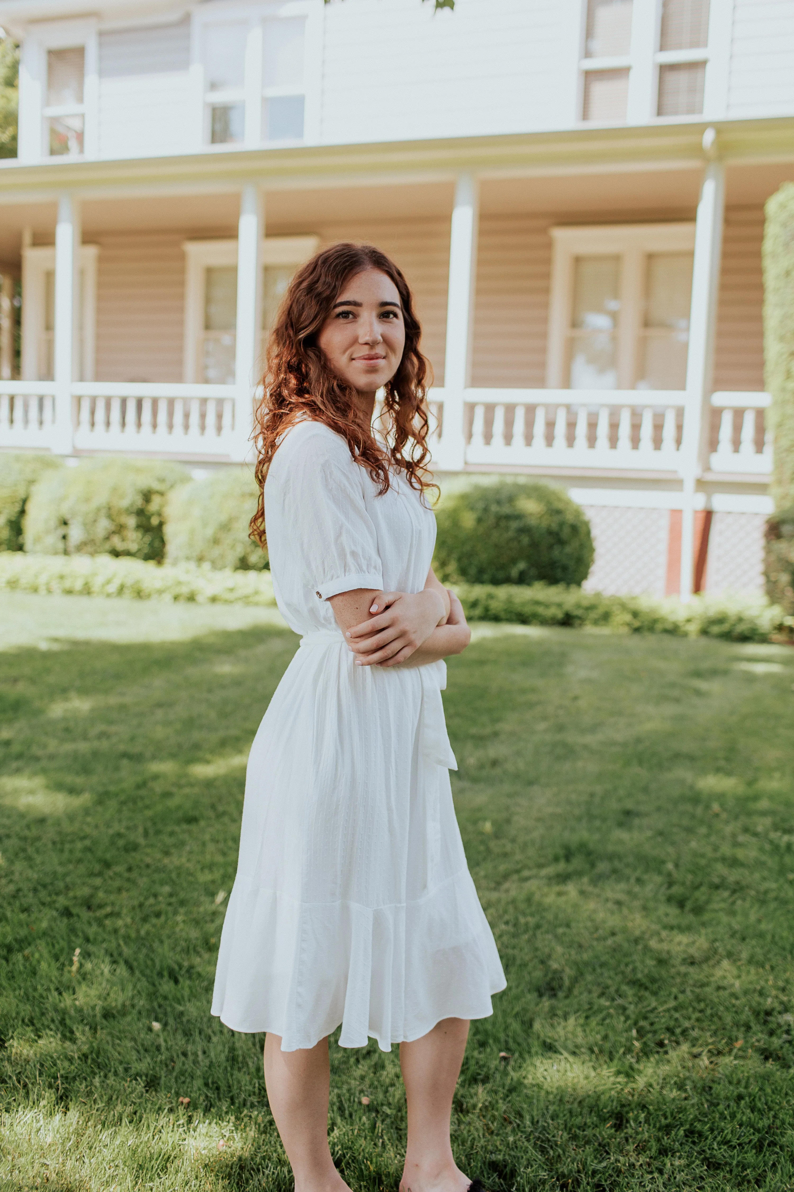 Sadie Loose Dress in White