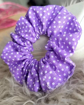 Scrunchie Coletero Lunares lila | Handmade