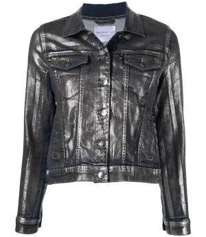 Silver/Denim Metallic Jean Jacket