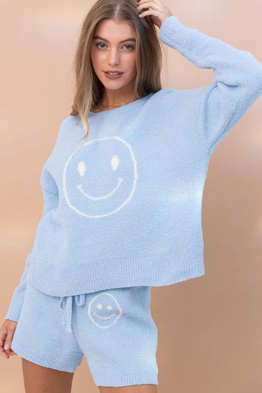 Smile Big Cozy Soft Top with Shorts Set