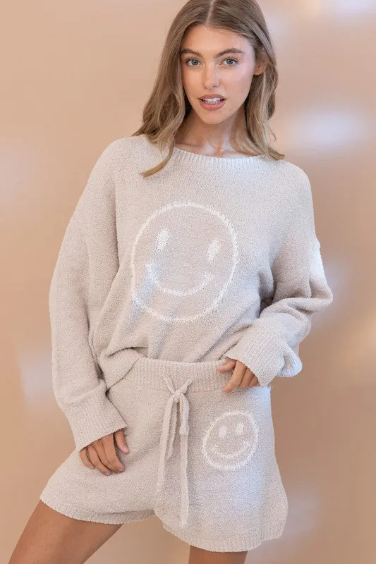 Smile Big Cozy Soft Top with Shorts Set