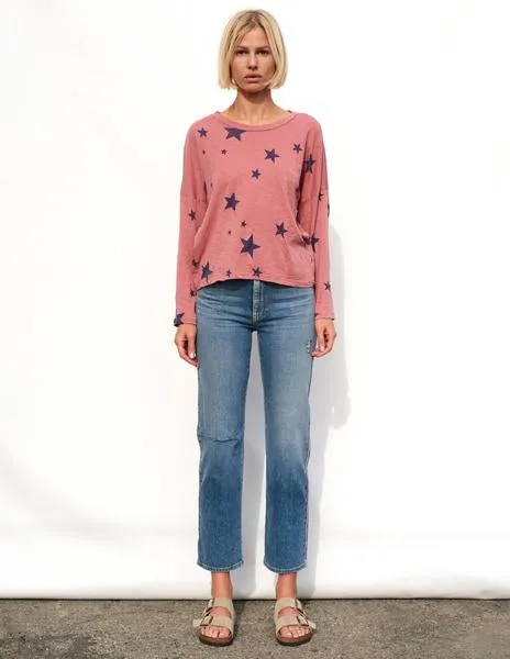 Sundry Stars Easy Long Sleeve Top Faded Rose