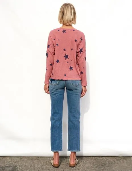 Sundry Stars Easy Long Sleeve Top Faded Rose