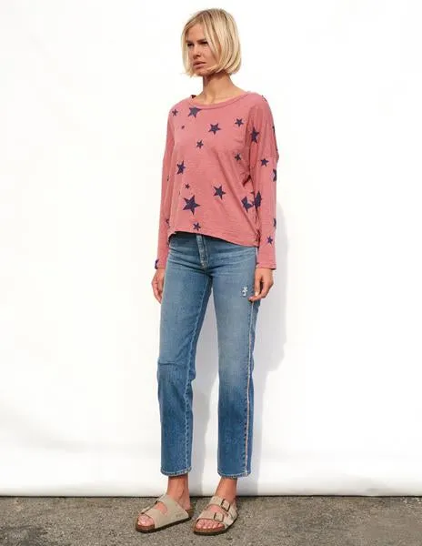 Sundry Stars Easy Long Sleeve Top Faded Rose