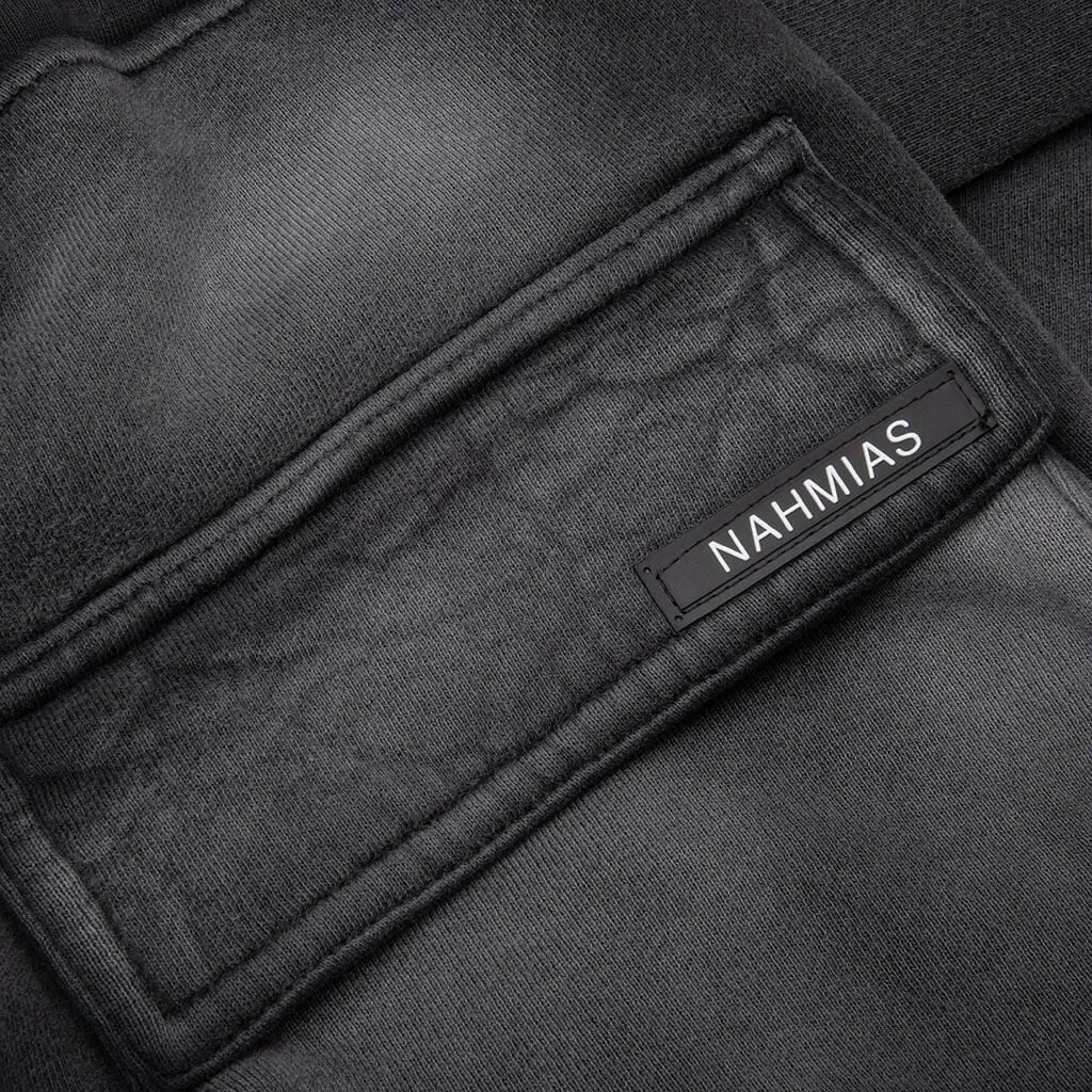 Faded Black Sunfade Logo-Embellished Cargo Sweatpants