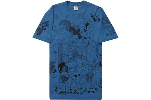 Supreme Downtown Tee Faded Blue