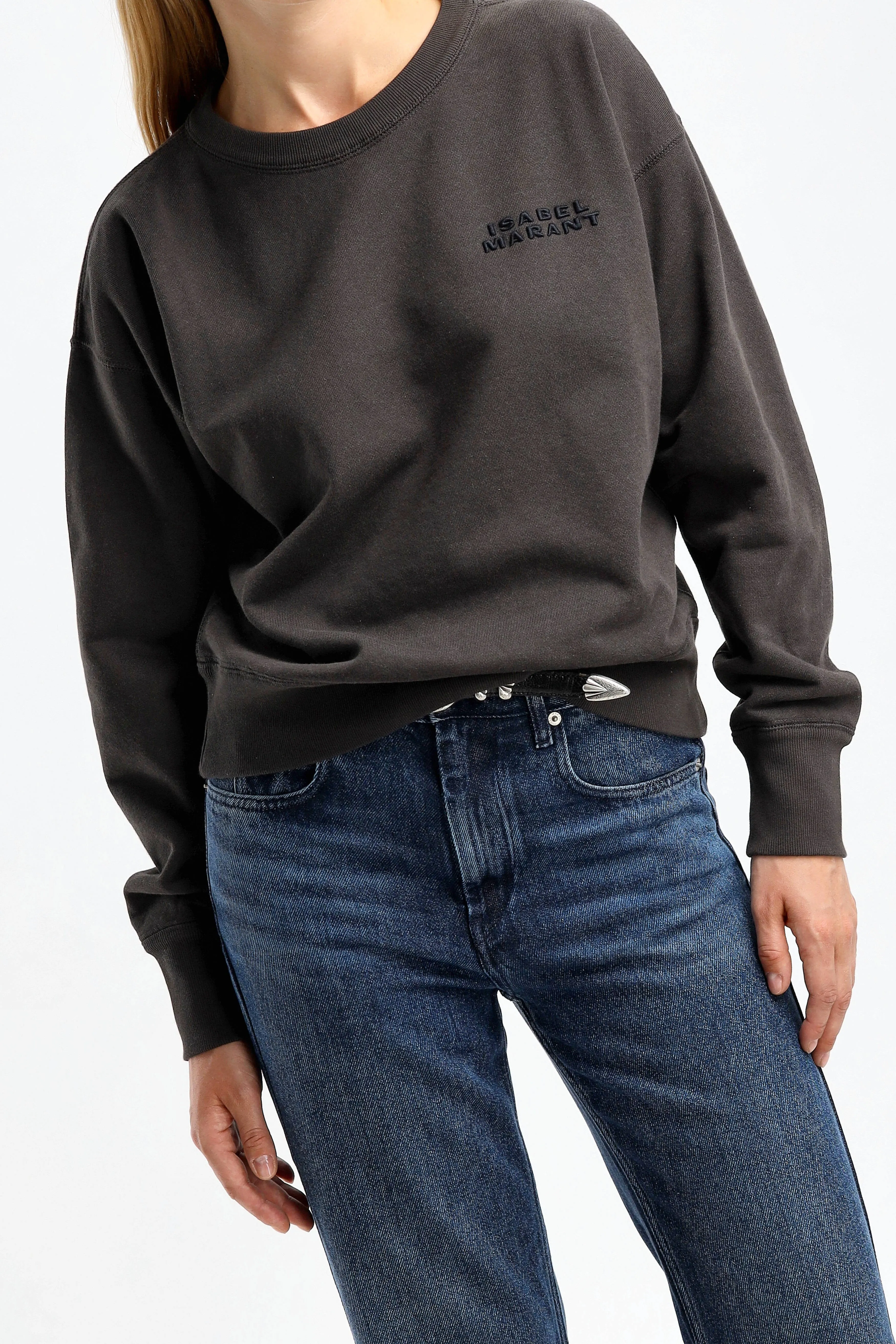 Sweatshirt Shad in Faded Black