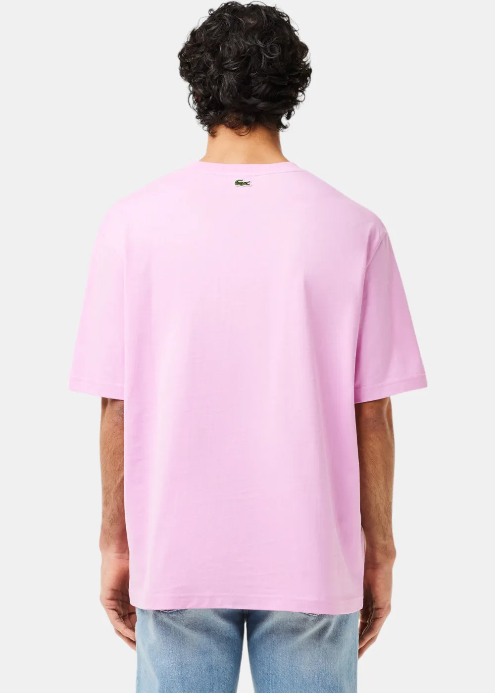 T-shirt Lacoste loose fit rose