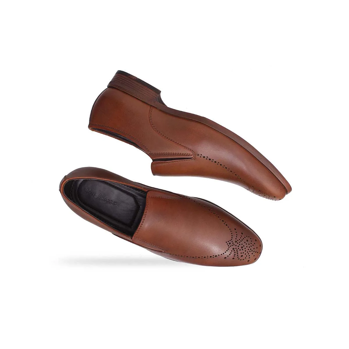 Tan Formal Slip-Ons