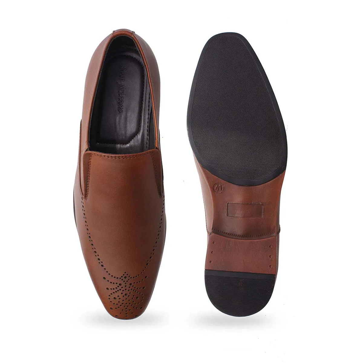 Tan Formal Slip-Ons