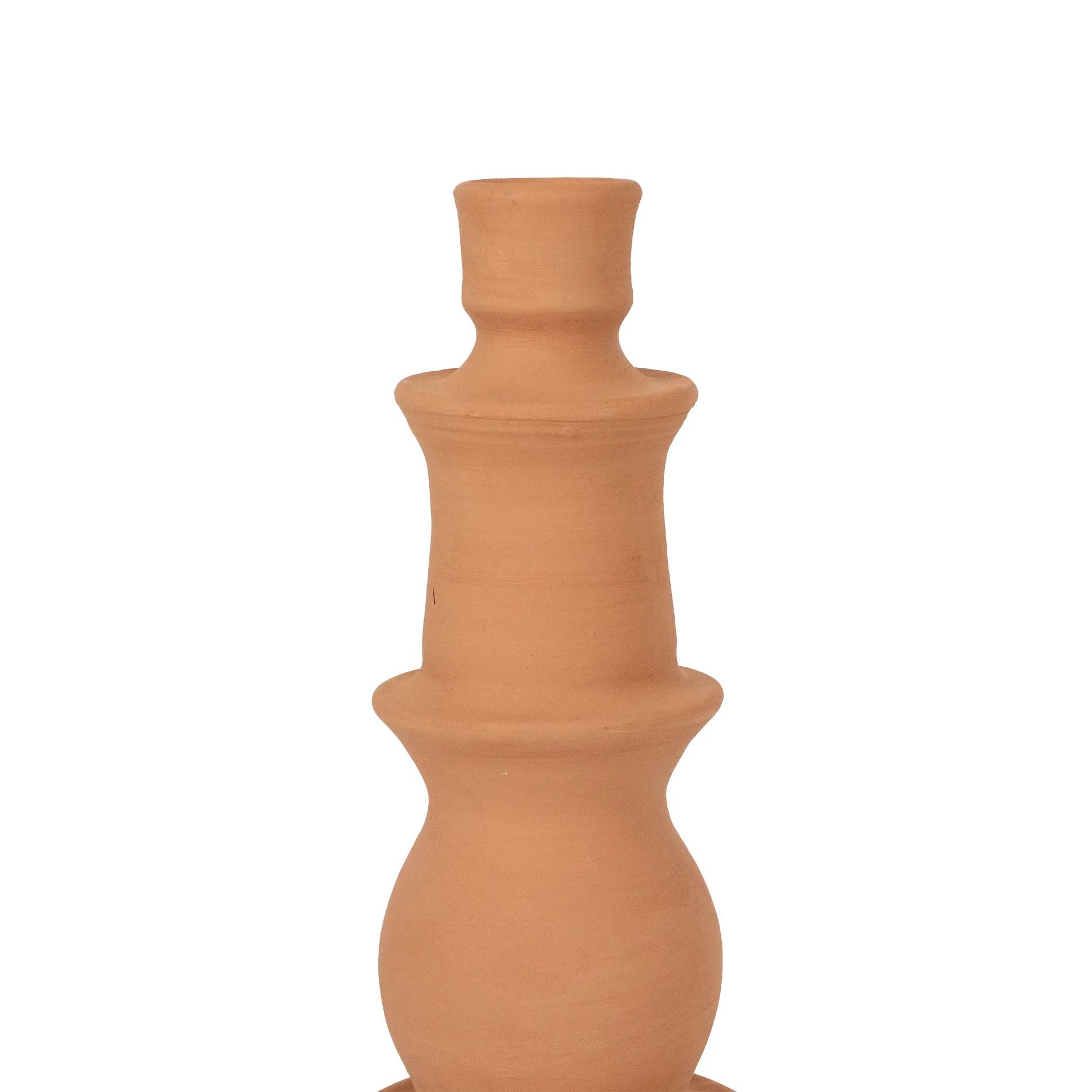 TERRA COTTA HANDMADE CANDLE HOLDER | 13 TALL