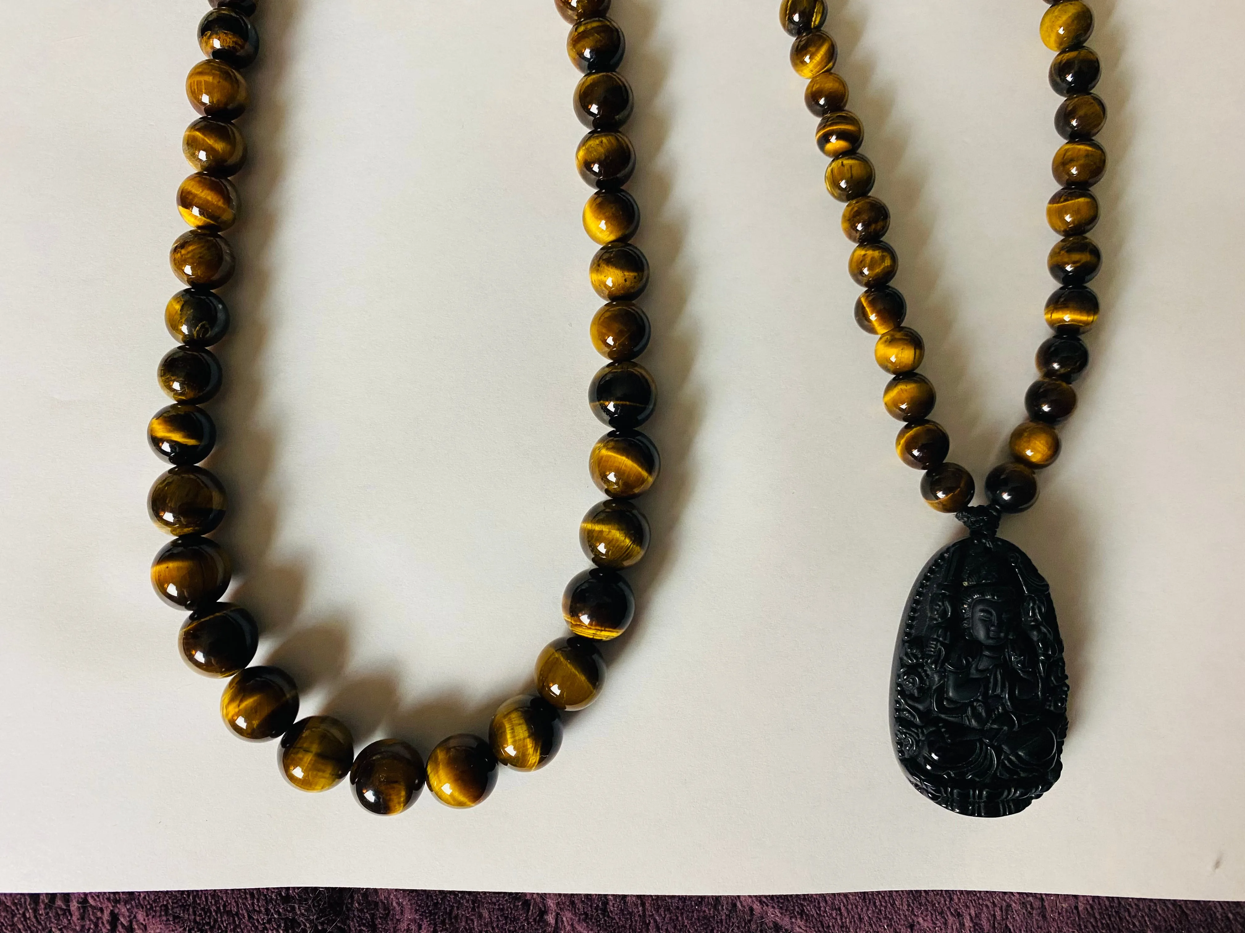 TIGER EYE HANDMADE BEADED NECKLACE