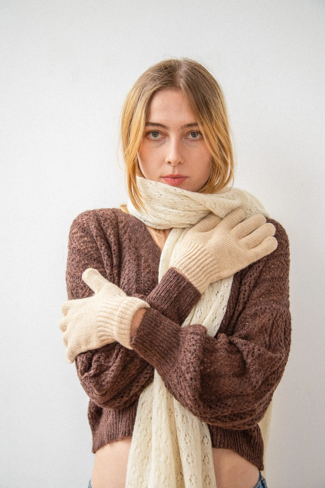 Ursel Camel Wool Gloves | HANDMADE