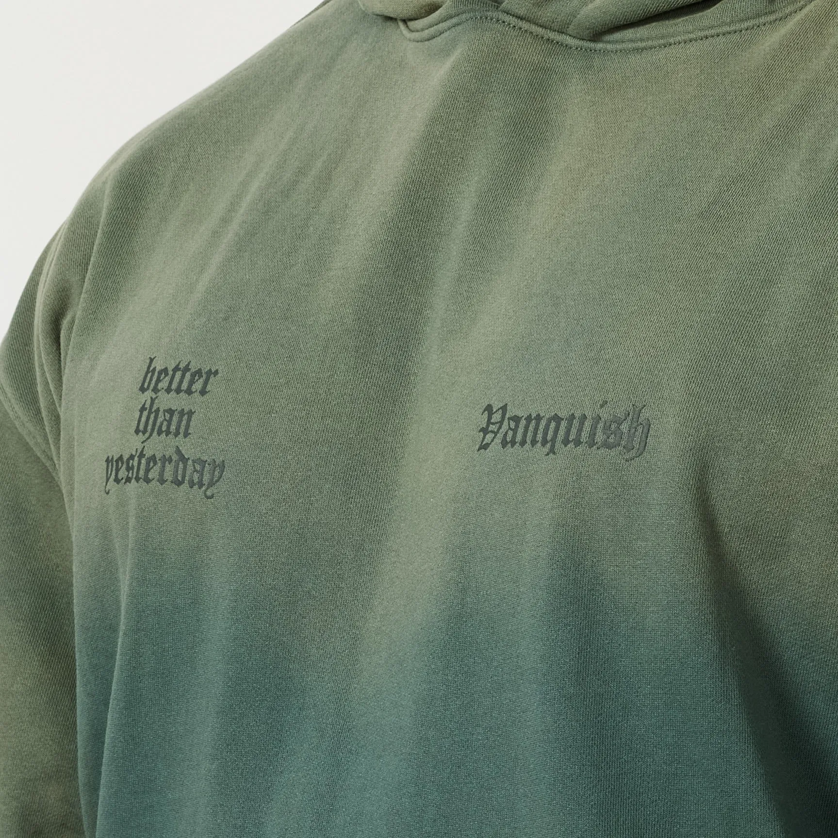 Vanquish Sun-faded Green Oversized Pullover Hoodie