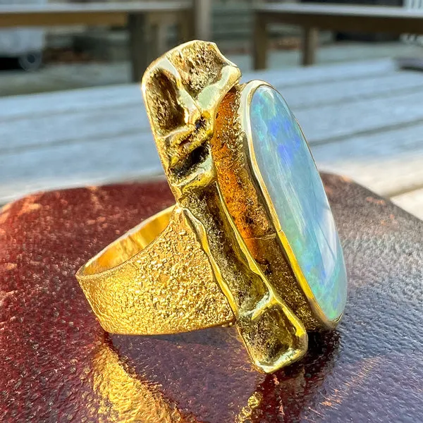 Vintage Handmade Opal Ring