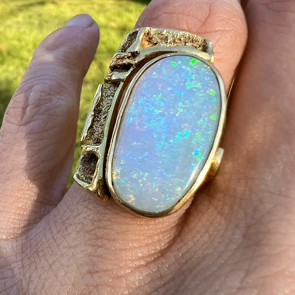 Vintage Handmade Opal Ring