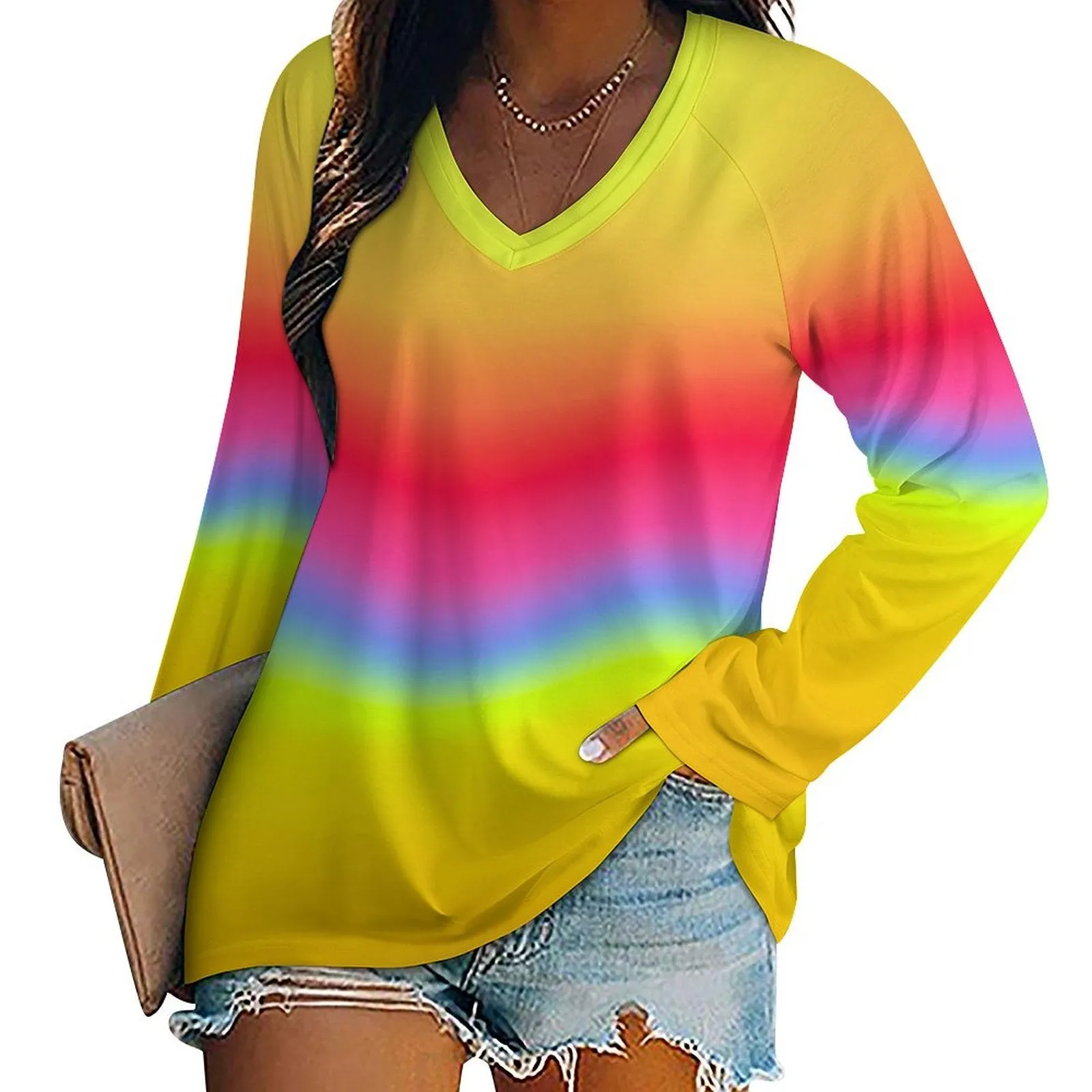 Women's Long Sleeve Loose Tee (TLREV2) Long sleeve loose tee