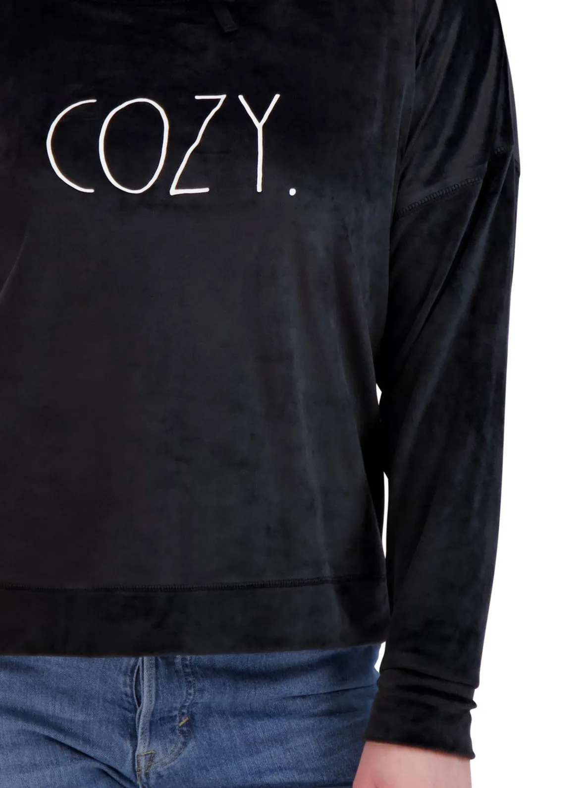 Women's Velour "COZY" Funnel Neck Sweatshirt